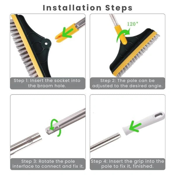 CleanEdge – 2-in-1 Scrubbing Brush | Corner Wiper | Flexible Head