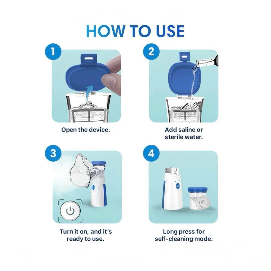 PulmoCare™ Mesh Nebulizer PRO 2.0 + Free thermometer