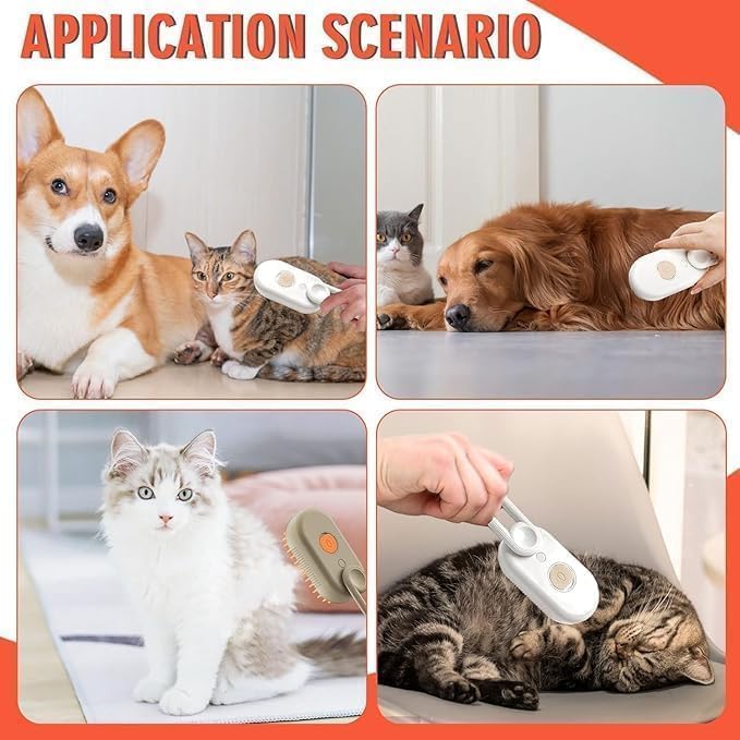 Petzumo Grooming Combo – Steam Brush + FurSwipe Glove