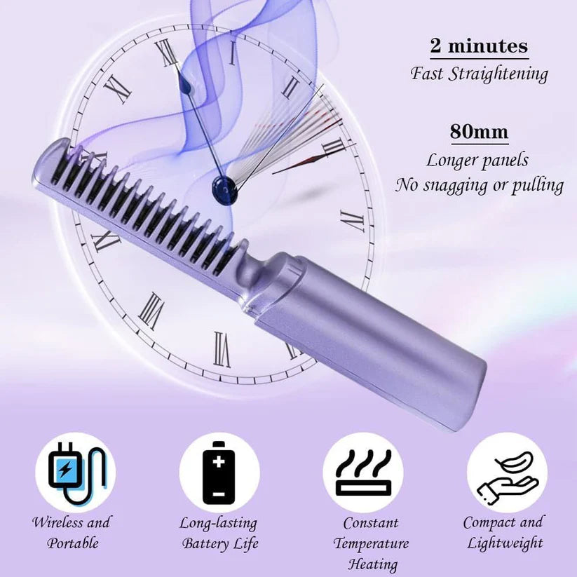 2 in 1 Rechargeable Hair Straightener