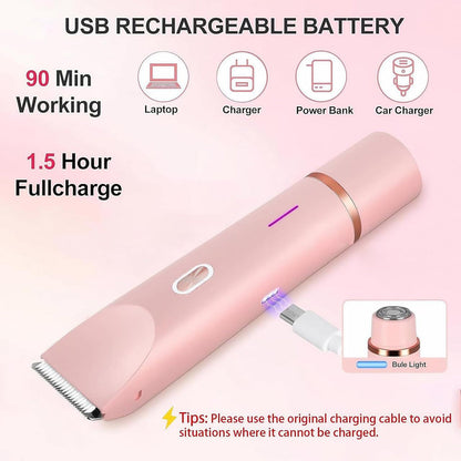 Dual-Head Electric Hair Trimmer for Women