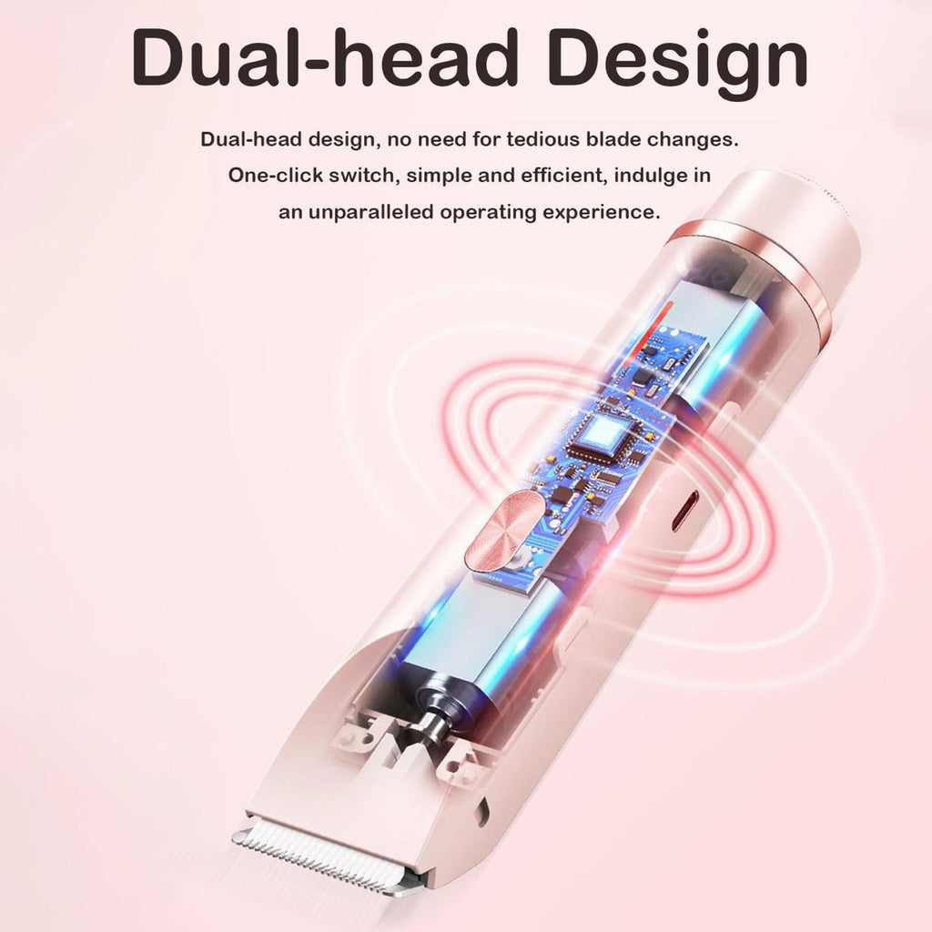 Dual-Head Electric Hair Trimmer for Women