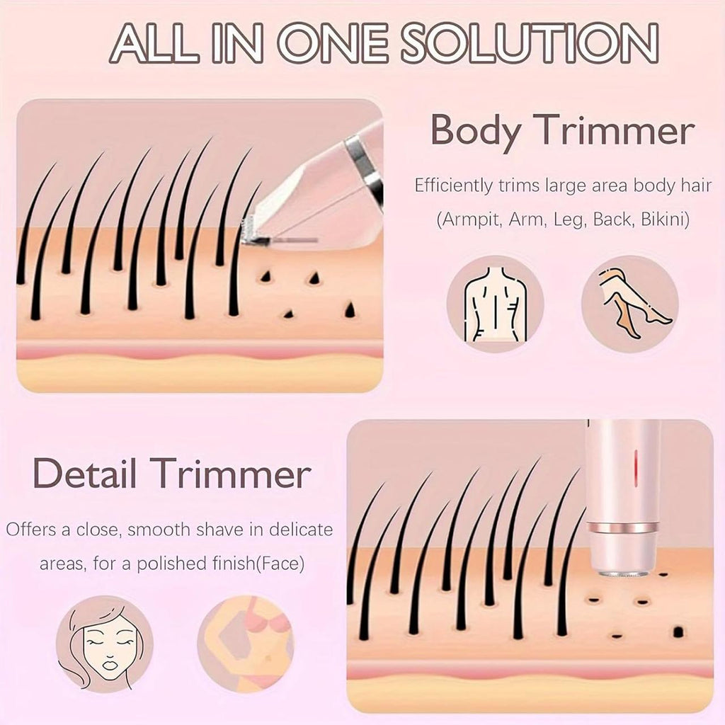 Dual-Head Electric Hair Trimmer for Women