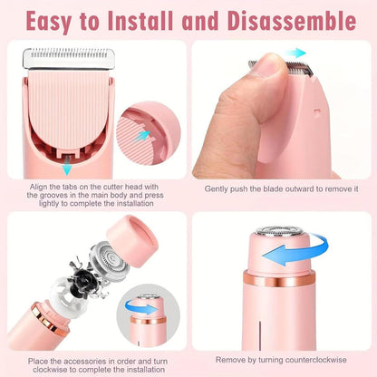 Dual-Head Electric Hair Trimmer for Women