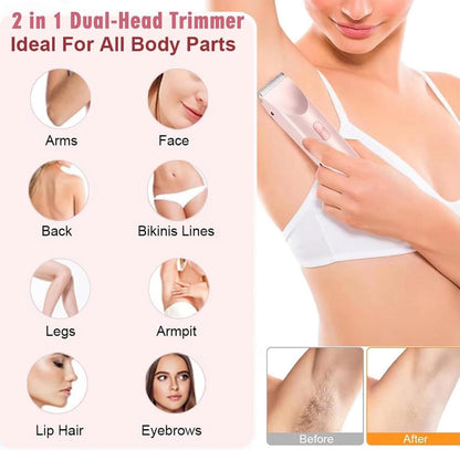 Dual-Head Electric Hair Trimmer for Women