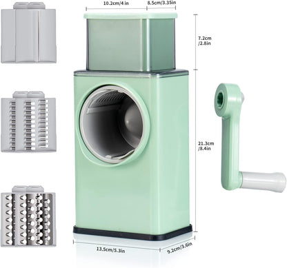 Shoppingo 3-in-1 Rotary Drum Grater, Slicer & Shredder