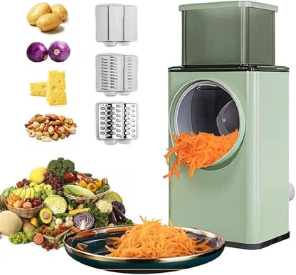 Shoppingo 3-in-1 Rotary Drum Grater, Slicer & Shredder