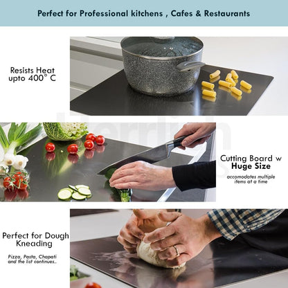 Multi-Purpose Stainless Steel Cutting Board (45 cm length) big size