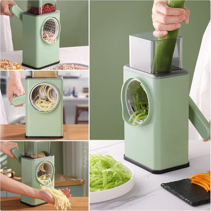 Shoppingo 3-in-1 Rotary Drum Grater, Slicer & Shredder