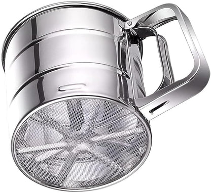 Hand Press Atta Chalni | Large Capacity | Rust-Resistant & Durable