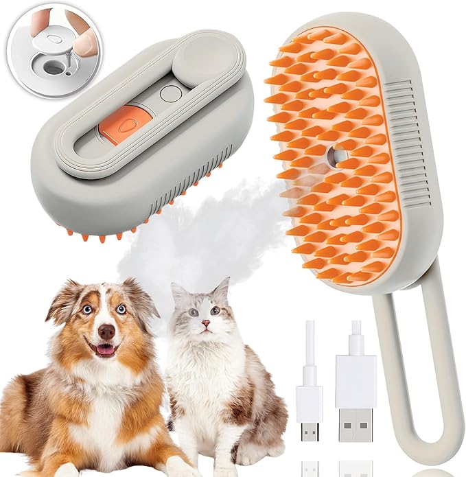 Petzumo Grooming Combo – Steam Brush + FurSwipe Glove