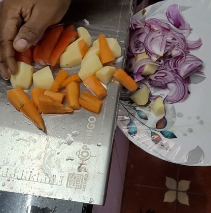 Multi-Purpose Stainless Steel Cutting Board (45 cm length) big size
