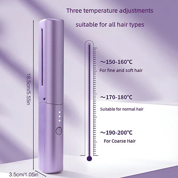 2 in 1 Rechargeable Hair Straightener
