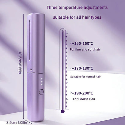 2 in 1 Rechargeable Hair Straightener