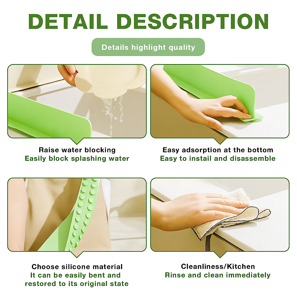 Splash Guard for Kitchen Sink & Countertop |🔥BUY 1 GET 1 FREE🔥|