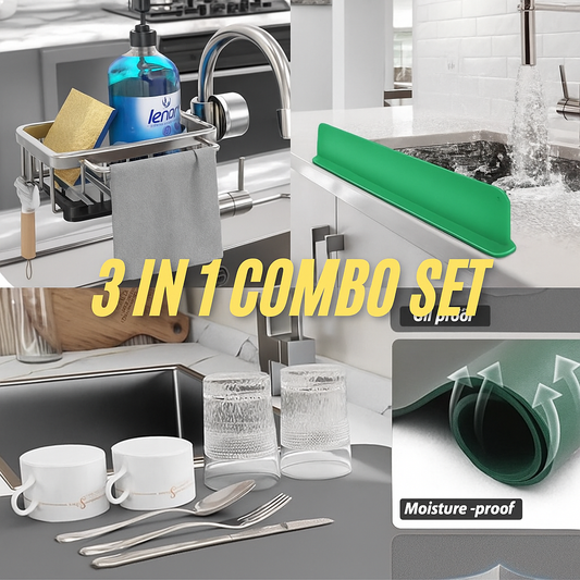 Complete Sink Protection Bundle – Organize, Dry & Stay Splash-Free