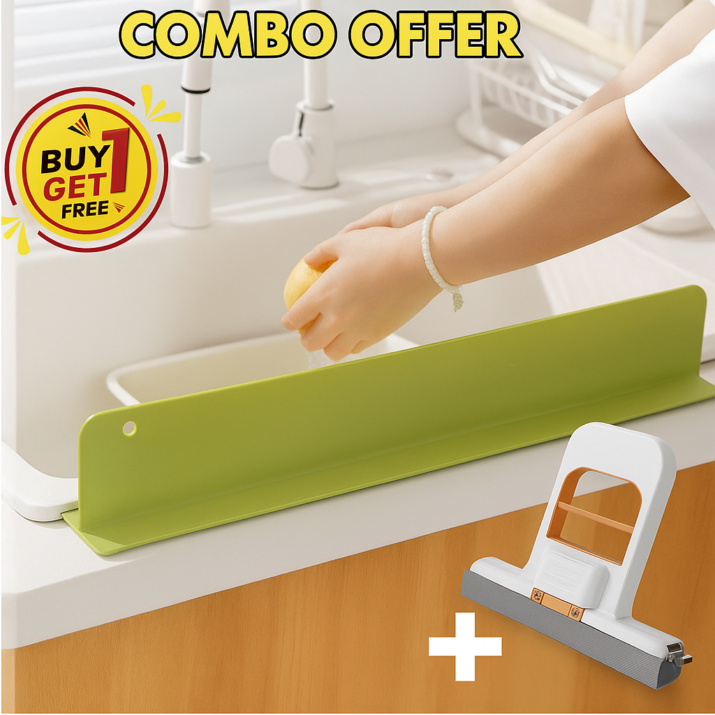 Sink splash guard Buy 1 get 1 free + Mini Reusable Mop COMBO OFFER