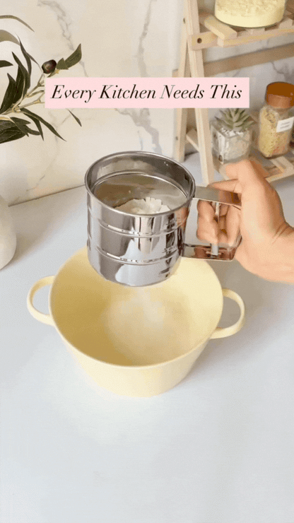 Hand Press Atta Chalni | Large Capacity | Rust-Resistant & Durable