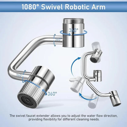 🏷🎉 Rotatable Faucet Aerator Extension with 2 Splash Modes 💦, Free Install Kit 🎁