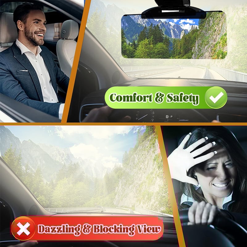Anti-Glare Driving Visor for Sun Glare & Snow Blindness