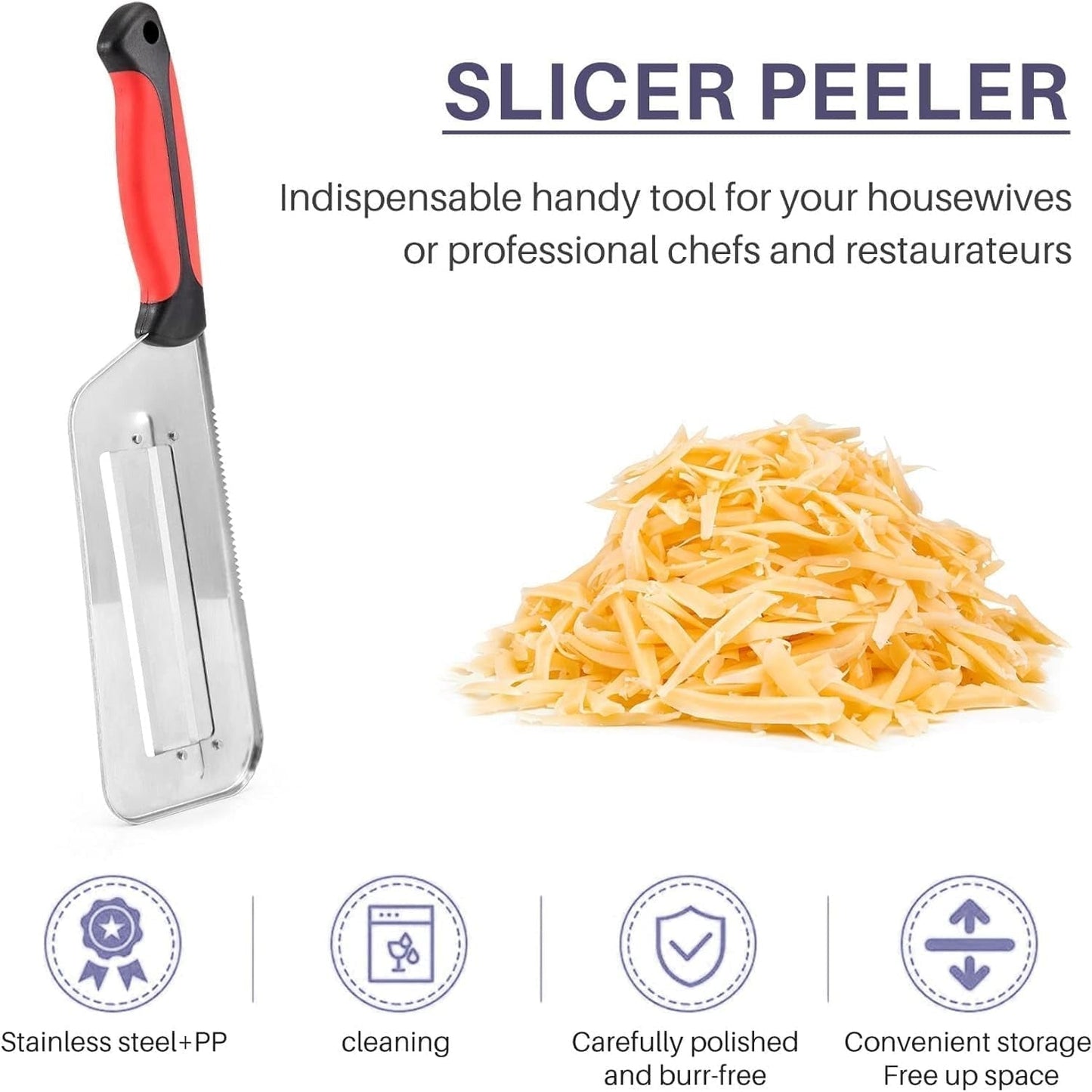 2 Model Stainless Steel 2-In-1 Blade Vegetable Shredder